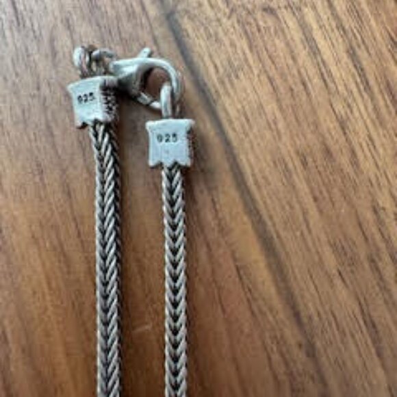 Silver necklace wirth David Yurman Petit Albinion Pendant Citrine Stone - Picture 6 of 7